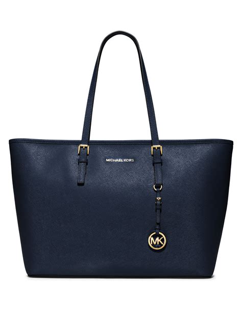 michael kors medium multifunction metallic blue tote|Michael Kors saffiano tote bag.